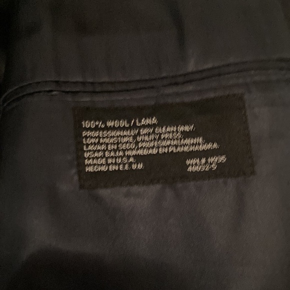 Men’s navy blue wool sport coat 46L - Picture 5 of 6